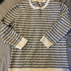 J. Crew cream black knit